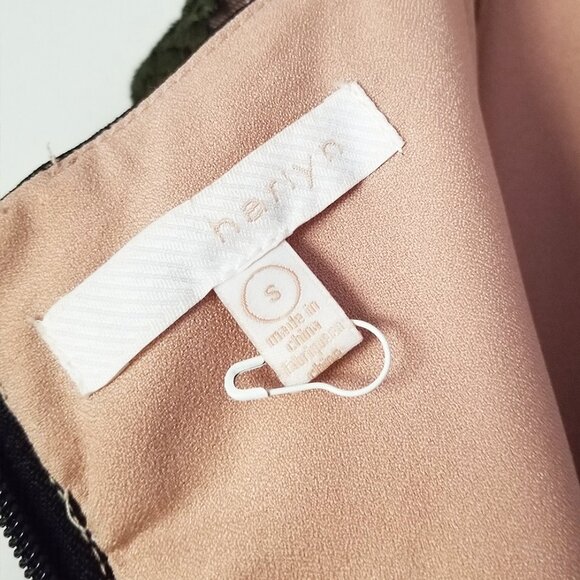 Harlyn Lace Overlay Floral Embroidered Fit Flared Dress S Square Neck Scallop - Picture 12 of 16